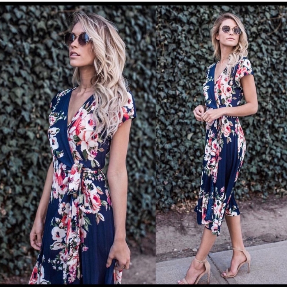 Floral Wrap Dress